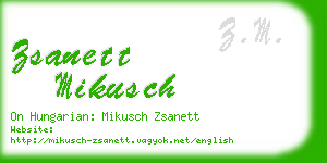 zsanett mikusch business card